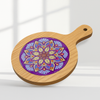 Purple Mandala Wooden Serving Board