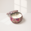 Boho Tin Candle – Rose Paisley Edition