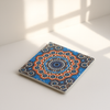 Moroccan Mandala Ceramic Coaster – Square