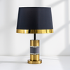 Black & Gold Luxe Table Lamp – Modern Cylindrical Base