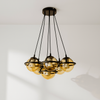 Amber Orb Modern Pendant Chandelier