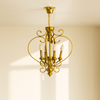 Elegant Gold Scroll Chandelier