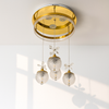 Crystal Apple Pendant Chandelier – 4-Light Design