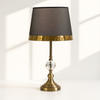 Antique Brass Table Lamp with Black Shade