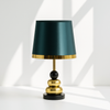 Modern Luxe Table Lamp – Teal Shade with Gold Accent