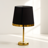 Modern Gold Table Lamp with Black Shade