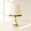 Contemporary white and Gold Table Lamp