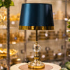 Luxury Gold Table Lamp with Teal Shade