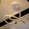 Infinity Loop LED Chandelier – Frosted White