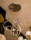 Modern Spiral LED Pendant Light – Chrome Finish