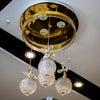 Crystal Apple Pendant Chandelier – 4-Light Design