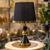 Geometric Luxe Table Lamp – Black & Gold Accent Design