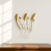 Golden Plume Wall Art – Elegant Feather Metal Decor
