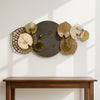 Abstract Metal Wall Art – Golden Leaves Ensemble