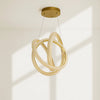 Golden Orb LED Chandelier – Textured Glow