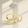 Golden Infinity Loop LED Chandelier – Modern Glow