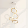 S-Curve LED Pendant Light – Gold Weave Finish